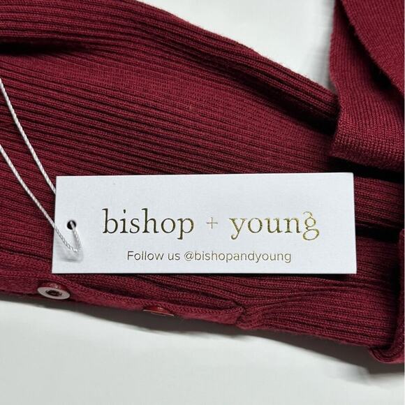 NWT | Bishop & Young | Henley Sweater Midi Dress | Currant | Small - Picture 11 of 14